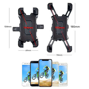 Alogy One Touch Bike Phone Holder 4.5-7" на кермо для велосипеда мотоцикла скутера Чорний