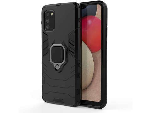 Alogy Stand Ring Armor Case для Samsung Galaxy A02s/ A03s 164mm Чорне скло