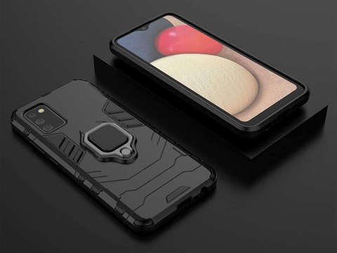 Alogy Stand Ring Armor Case для Samsung Galaxy A02s/ A03s 164mm Чорне скло