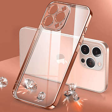 Alogy TPU Luxury Case with Camera Protector для Apple iPhone 13 Pro рожевий і прозорий