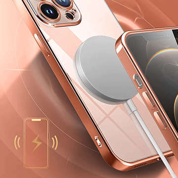 Alogy TPU Luxury Case with Camera Protector для Apple iPhone 13 Pro рожевий і прозорий