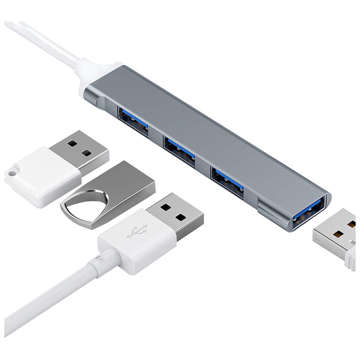 Alogy USB HUB на 4 порти USB 3.0 USB-A 5 ГБ/с Адаптер Порт Спліттер Хаб Концентратор