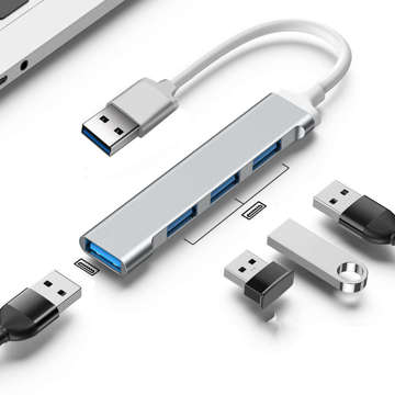 Alogy USB HUB на 4 порти USB 3.0 USB-A 5 ГБ/с Адаптер Порт Спліттер Хаб Концентратор