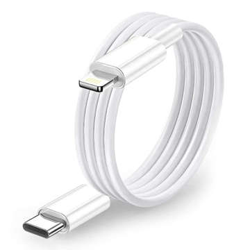 Alogy Wall Charger Fast USB-C PD 20W Lightning Cable 1m White Case