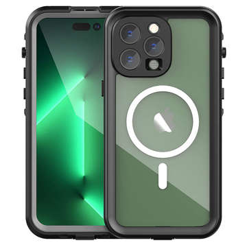 Alogy Waterproof Case IP68 Case with Clear Back 360 Armor Case для MagSafe для Apple iPhone 14 Pro