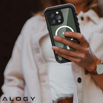 Alogy Waterproof Case IP68 Case with Clear Back 360 Armor Case для MagSafe для Apple iPhone 14 Pro