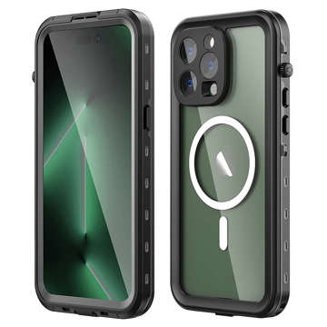 Alogy Waterproof Case IP68 Case with Clear Back 360 Armor Case для MagSafe для Apple iPhone 14 Pro