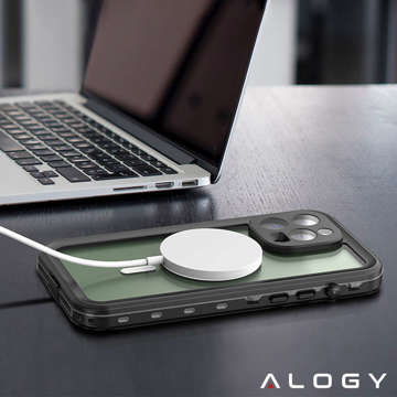 Alogy Waterproof Case IP68 Case with Clear Back 360 Armor Case для MagSafe для Apple iPhone 14 Pro