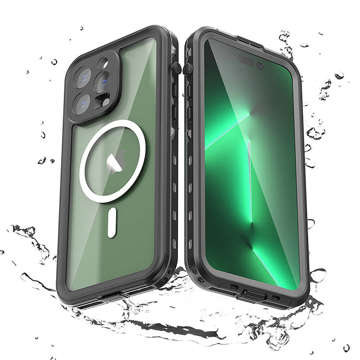 Alogy Waterproof Case IP68 Case with Clear Back 360 Armor Case для MagSafe для Apple iPhone 14 Pro