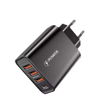 Alogy fast 3x USB-A USB-C Quick Charge QC 3.0 PD 20W Black зарядний пристрій