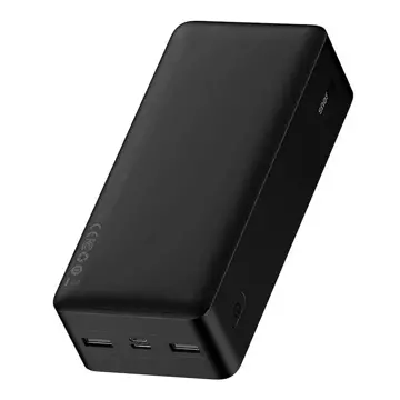 Baseus Bipow 30000mAh Power Bank, 2xUSB, USB-C, 15W (чорний)