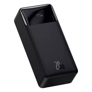 Baseus Bipow 30000mAh Powerbank, 2xUSB, USB-C, 20W (чорний)