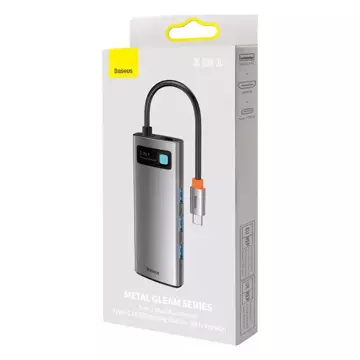 Baseus Metal Gleam Series багатофункціональний USB HUB 5in1 USB Type C PD 100W HDMI сірий (WKWG020013)