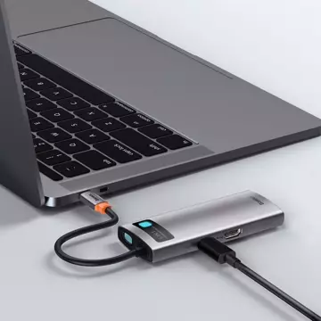 Baseus Metal Gleam Series багатофункціональний USB HUB 5in1 USB Type C PD 100W HDMI сірий (WKWG020013)