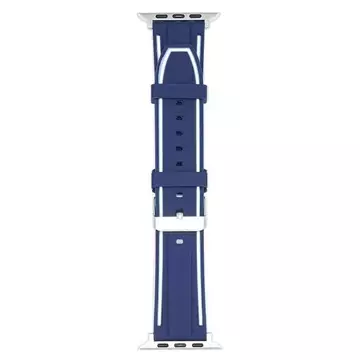 Beline Solid Silicone Smartwatch Strap for Apple Watch 42/44/45/49mm темно-синій/білий темно-синій/білий