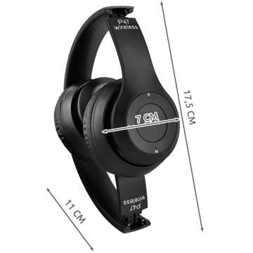 Bluetooth бездротові навушники з мікрофоном FM MP3 накладні S5069 Black