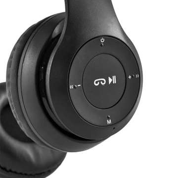 Bluetooth бездротові навушники з мікрофоном FM MP3 накладні S5069 Black