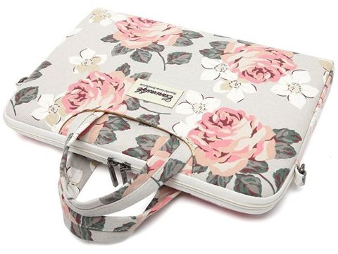 Canvaslife Briefcase Laptop Sleeve 13 for MacBook Pro / Air White Rose