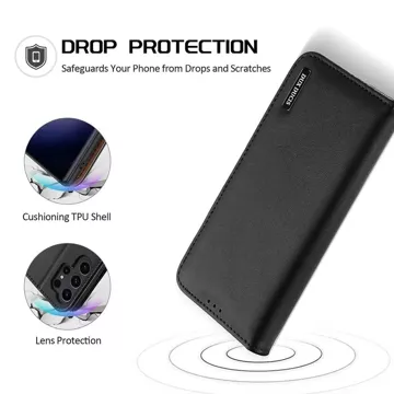 DUX DUCIS Hivo case - шкіряний чохол-гаманець для Samsung Galaxy S24 Ultra, чорний