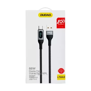 Dudao USB кабель - USB Type C швидка зарядка PD 66W чорний (L7Max)