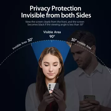 Dux Ducis Glass Privacy для Samsung S24 - з чорною рамкою