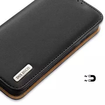 Dux Ducis Hivo Leather Flip Cover Genuine Leather Wallet For Cards And Documents Samsung Galaxy S22 (S22 Plus) Чорний