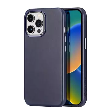 Dux Ducis Naples Case для iPhone 14 Pro Max шкіряний магнітний чохол MagSafe синій