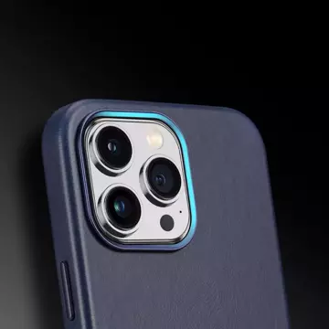 Dux Ducis Naples Case для iPhone 14 Pro Max шкіряний магнітний чохол MagSafe синій