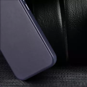 Dux Ducis Naples Case для iPhone 14 Pro Max шкіряний магнітний чохол MagSafe синій