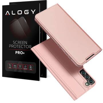 Dux Ducis Skin Pro Flip Protective Case Leather Samsung Galaxy S22 Plus Pink Glass