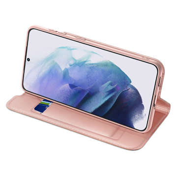 Dux Ducis Skin Pro Flip Protective Case Leather Samsung Galaxy S22 Plus Pink Glass