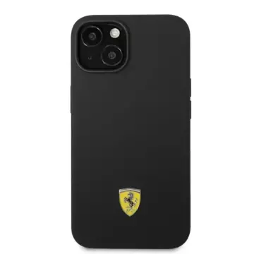 Eti na telefon Ferrari FEHMSIP14MBK до Apple iPhone 14 Plus 6,7" чорний/чорний твердий чохол Silicone Metal Logo Magsafe