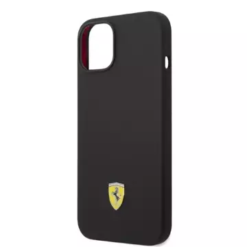 Eti na telefon Ferrari FEHMSIP14MBK до Apple iPhone 14 Plus 6,7" чорний/чорний твердий чохол Silicone Metal Logo Magsafe