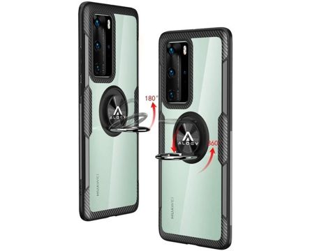 Etui Alogy Ring Holder Clear Armor для Huawei P40 Pro czarne