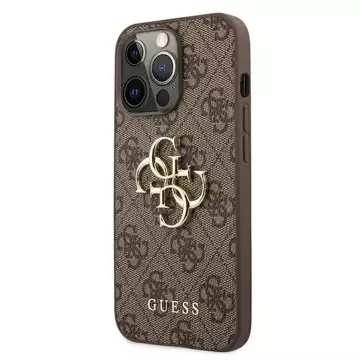 Etui Guess GUHCP13L4GMGBR до Apple iPhone 13 Pro / 13 6,1" brownzowy/коричневий твердий корпус 4G Big Metal Logo