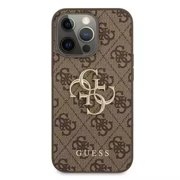 Etui Guess GUHCP13L4GMGBR до Apple iPhone 13 Pro / 13 6,1" brownzowy/коричневий твердий корпус 4G Big Metal Logo