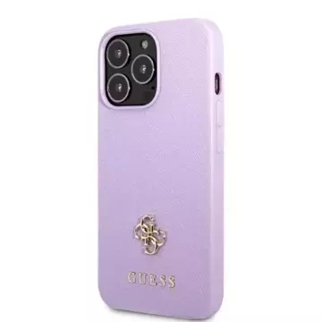 Etui Guess GUHCP13LPS4MU для Apple iPhone 13 Pro / 13 6,1" purpurowy/фіолетовий твердий корпус Saffiano 4G Small Metal Logo