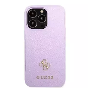 Etui Guess GUHCP13LPS4MU для Apple iPhone 13 Pro / 13 6,1" purpurowy/фіолетовий твердий корпус Saffiano 4G Small Metal Logo