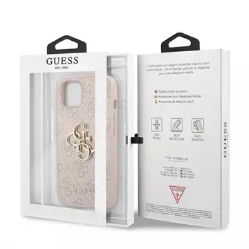 Etui Guess GUHCP13M4GMGPI для iPhone 13 6,1" жорсткий корпус 4G з великим металевим логотипом