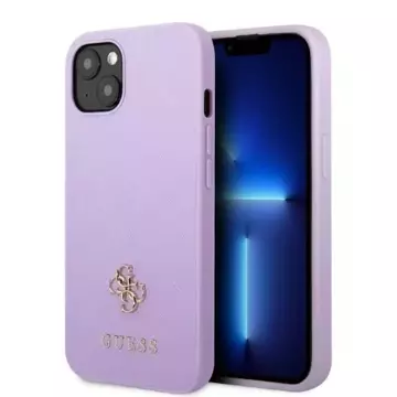 Etui Guess GUHCP13SPS4MU до Apple iPhone 13 Mini 5,4" purpurowy/фіолетовий твердий корпус Saffiano 4G Small Metal Logo