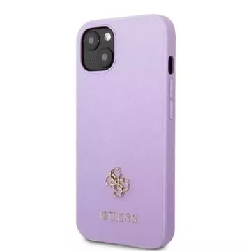 Etui Guess GUHCP13SPS4MU до Apple iPhone 13 Mini 5,4" purpurowy/фіолетовий твердий корпус Saffiano 4G Small Metal Logo