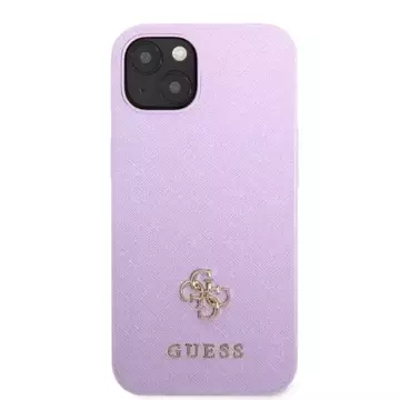 Etui Guess GUHCP13SPS4MU до Apple iPhone 13 Mini 5,4" purpurowy/фіолетовий твердий корпус Saffiano 4G Small Metal Logo