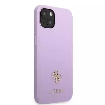 Etui Guess GUHCP13SPS4MU до Apple iPhone 13 Mini 5,4" purpurowy/фіолетовий твердий корпус Saffiano 4G Small Metal Logo