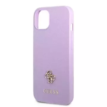 Etui Guess GUHCP13SPS4MU до Apple iPhone 13 Mini 5,4" purpurowy/фіолетовий твердий корпус Saffiano 4G Small Metal Logo