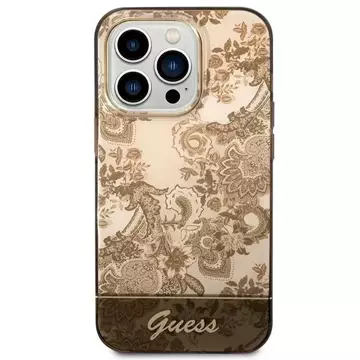 "Etui Guess GUHCP14LHGPLHC для Apple iPhone 14 Pro 6,1 \" ochre hardcase Porcelain Collection"