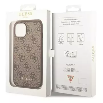 Etui Guess GUHCP14MG4GFBR до Apple iPhone 14 Plus 6,7" бронзовий/коричневий жорсткий чохол 4G Метал Золотий логотип