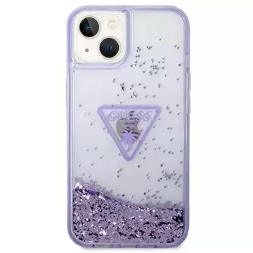 Etui Guess GUHCP14MLFCTPU для Apple iPhone 14 Plus 6,7" fioletowy/фіолетовий жорсткий чохол Liquid Glitter Palm Collection