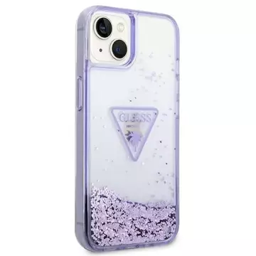 Etui Guess GUHCP14MLFCTPU для Apple iPhone 14 Plus 6,7" fioletowy/фіолетовий жорсткий чохол Liquid Glitter Palm Collection