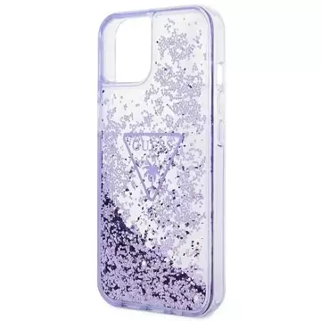 Etui Guess GUHCP14MLFCTPU для Apple iPhone 14 Plus 6,7" fioletowy/фіолетовий жорсткий чохол Liquid Glitter Palm Collection