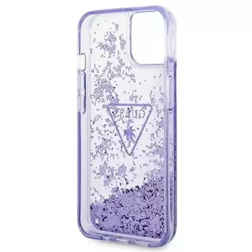 Etui Guess GUHCP14MLFCTPU для Apple iPhone 14 Plus 6,7" fioletowy/фіолетовий жорсткий чохол Liquid Glitter Palm Collection